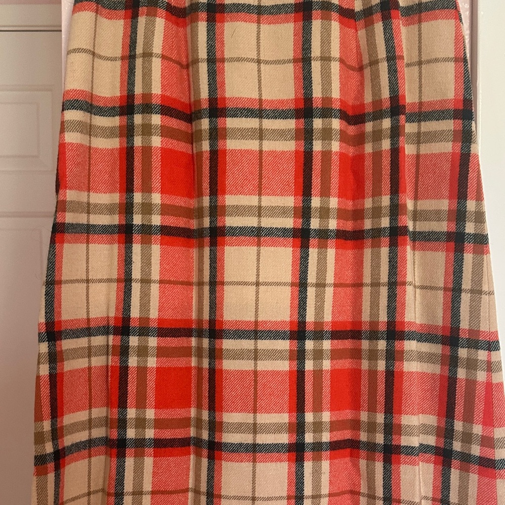 Young Pendleton 1970’d Button-Front Red And Cream… - image 5